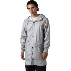 Rains, Heren, Jassen, Grijs, Maat: M Poliester,