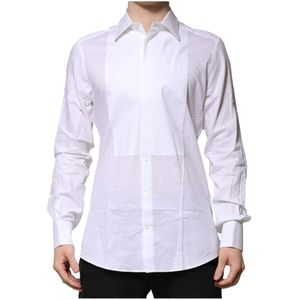 Dolce & Gabbana, Heren, Overhemden, Wit, Maat: 3XS Katoen,