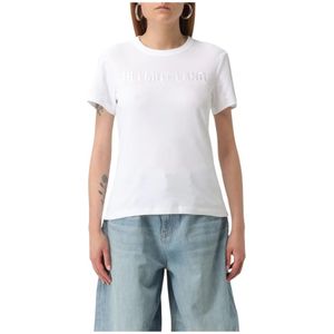 Helmut Lang, Dames, Tops, Wit, Maat: L Katoen,