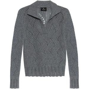 Etro, Dames, Truien, Grijs, Maat: S Kasjmier,