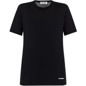 Jil Sander, Dames, Tops, Zwart, Maat: M Katoen,