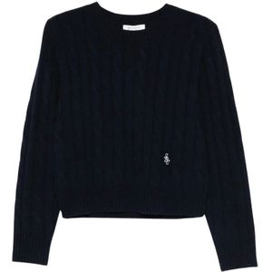 Sporty & Rich, Dames, Truien, Blauw, Maat: S Wol,