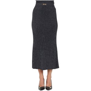 Versace Jeans Couture, Dames, Rokken, Grijs, Maat: S Nylon,