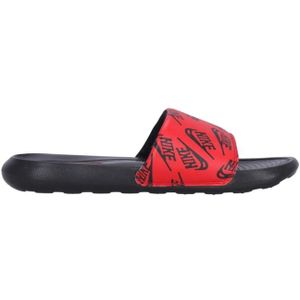 Nike Print Slide Heren Slippers Rood/Zwart , Red , Heren , Maat: 38 1/2 EU