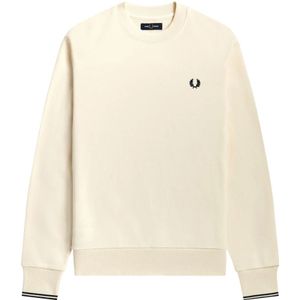 Fred Perry, Heren, Sweatshirts & Hoodies, Beige, Maat: XL Katoen,