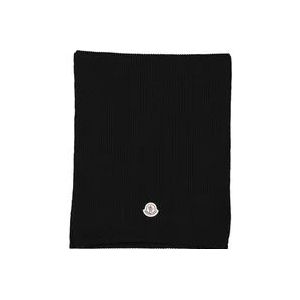 Moncler Logo Sjaal , Black , Dames , Maat: ONE Size