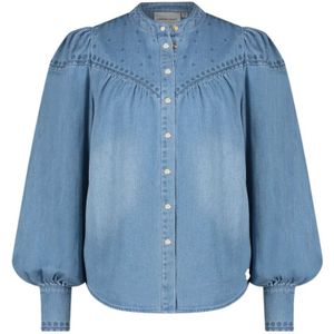Fabienne Chapot, Dames, Blouses & Shirts, Blauw, Maat: XS Denim,