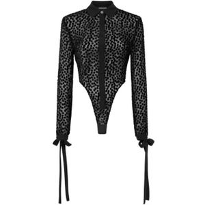 Roberto Cavalli, Dames, Tops, Zwart, Maat: M Zijde,