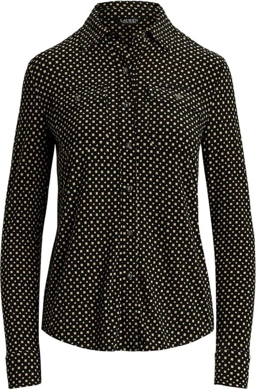 Lauren Ralph Lauren - CLASSIC - Blouse - Beige/Zwart - Gerecycled Materiaal