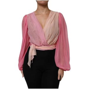 Dolce & Gabbana - Blouse - Roze - Zijde
