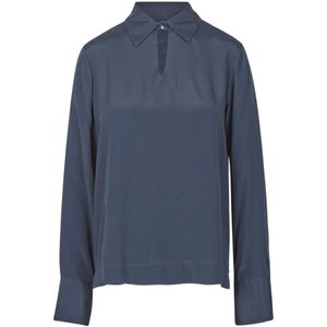 Ottod'Ame, Dames, Blouses & Shirts, Blauw, Maat: XS