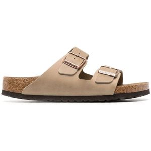 Birkenstock, Heren, Schoenen, Beige, Maat: 43 EU Leer,