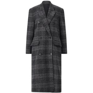 Isabel Marant, Dames, Mantels, Veelkleurig, Maat: 2XS Wol,