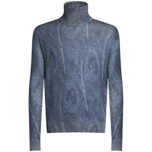 Etro, Heren, Truien, Blauw, Maat: M Zijde,