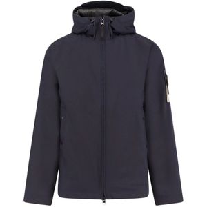 Stone Island, Heren, Jassen, Blauw, Maat: XL Poliester,