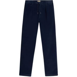 Woolrich, Heren, Broeken, Blauw, Maat: S Corduroy,