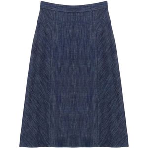 Ines de la Fressange Paris, Dames, Rokken, Blauw, Maat: XS Katoen,
