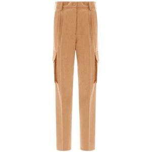 Herno, Dames, Broeken, Beige, Maat: XS Wol,