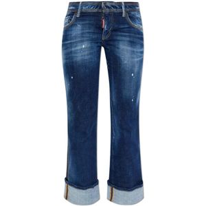 Dsquared2, Dames, Jeans, Blauw, Maat: 2XS Katoen,