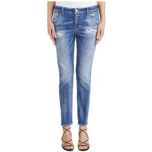 Dsquared2, Dames, Jeans, Blauw, Maat: 2XS Denim,