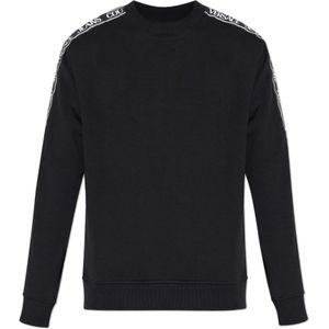 Versace Jeans Couture, Heren, Sweatshirts & Hoodies, Zwart, Maat: M