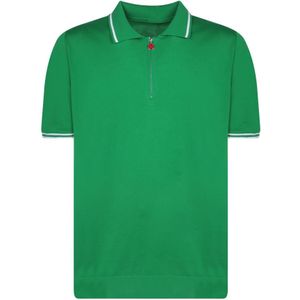 Kiton, Heren, Tops, Groen, Maat: L Katoen,