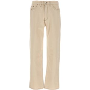 Rhude, Heren, Jeans, Beige, Maat: L Katoen,