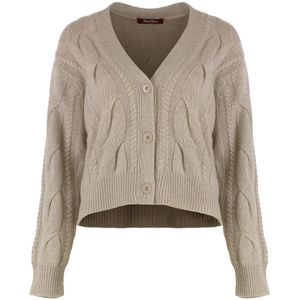 Max Mara Studio, Dames, Truien, Beige, Maat: S Wol,