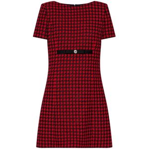 Versace, Dames, Jurken, Rood, Maat: S Tweed,