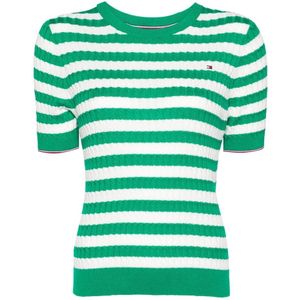 Tommy Hilfiger - T-shirt - Groen - Katoen - Korte Mouwen
