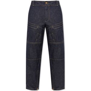 Moncler - Mercedes-Benz - Jeans - Marineblauw - 100% Katoen - Carrot Fit