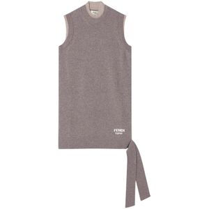 Fendi, Dames, Truien, Beige, Maat: XS Wol,