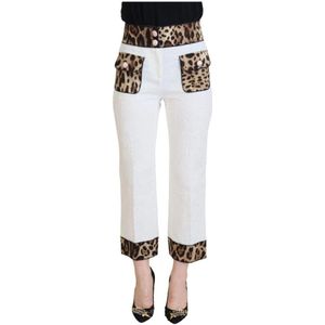 Dolce & Gabbana, Dames, Broeken, Wit, Maat: 3XS Katoen,
