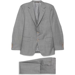 Canali, Heren, Pakken, Grijs, Maat: 3XL Wol,