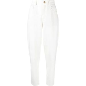 Brunello Cucinelli, Dames, Broeken, Wit, Maat: S Katoen,