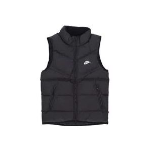 Nike Windrunner Vest Zwart/Wit , Black , Heren , Maat: L