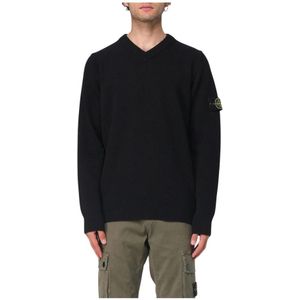 Stone Island, Heren, Truien, Zwart, Maat: 2XL