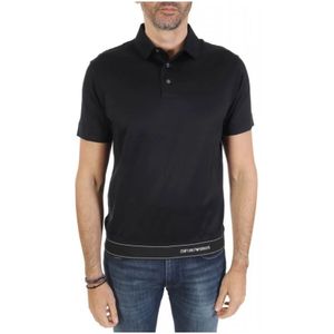 Emporio Armani, Heren, Tops, Blauw, Maat: L Katoen,