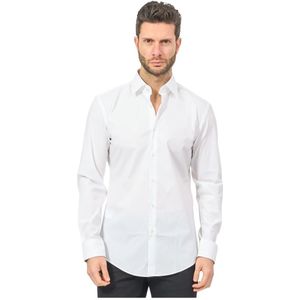 Hugo Boss, Heren, Overhemden, Wit, Maat: S Katoen,