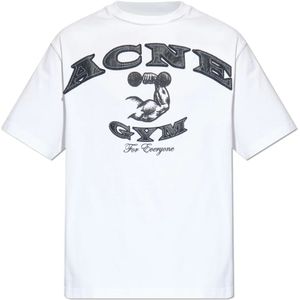 Acne Studios, Heren, Tops, Wit, Maat: L Katoen,