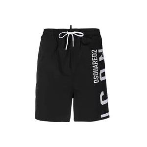 Dsquared2 Korte shorts voor heren , Black , Heren , Maat: XL