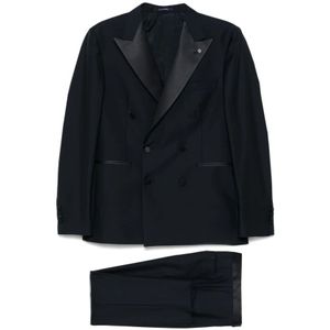 Tagliatore, Heren, Pakken, Blauw, Maat: S Zijde,