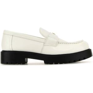 Tory Burch, Dames, Schoenen, Wit, Maat: 38 EU Leer,
