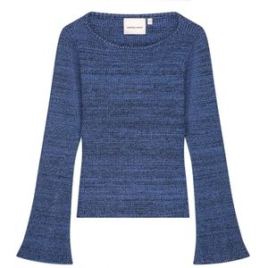 Fabienne Chapot - Truien - Blauw - Aansluitende Gebreide Top - Wijde Mouwen