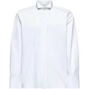 Saint Laurent, Heren, Overhemden, Wit, Maat: L Katoen,