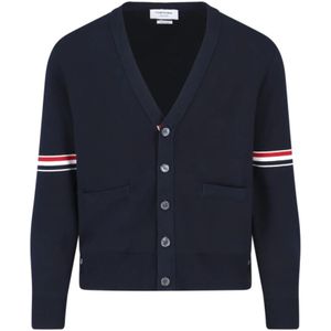 Thom Browne, Heren, Truien, Blauw, Maat: XL Katoen,