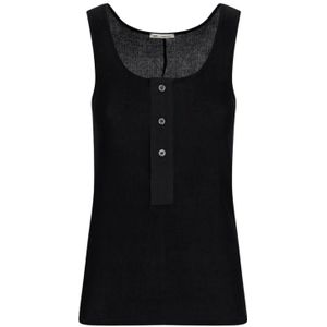Ami Paris, Dames, Tops, Zwart, Maat: L Jersey,