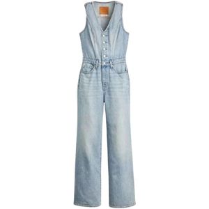 Levi's, Dames, Jumpsuits & Playsuits, Blauw, Maat: W26 Denim,