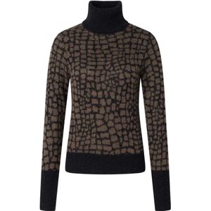 Joop! - Džemperis - Veelkleurig - Wol - Hoge Kraag - Decoratief Patroon