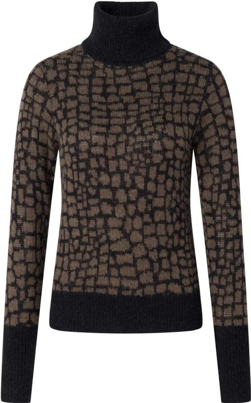 Joop! - Džemperis - Veelkleurig - Wol - Hoge Kraag - Decoratief Patroon